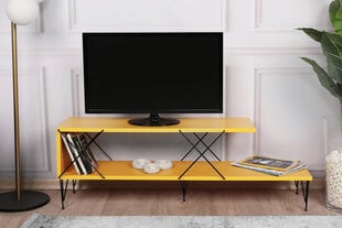 TV stovas Asir, 120x40x30cm, geltonas kaina ir informacija | TV staliukai | pigu.lt
