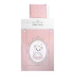 Lorelli vaikiškas patalynės komplektas Little Bear Pink, 100x150, 5 dalių kaina ir informacija | Patalynė kūdikiams, vaikams | pigu.lt