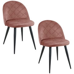 комплект из 2 стульев Akord SJ.077, розовый цена и информация | Стулья для кухни и столовой | pigu.lt