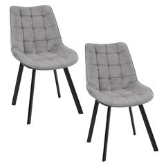 2-ių kėdžių komplektas Akord SJ.22, pilkas kaina ir informacija | Virtuvės ir valgomojo kėdės | pigu.lt