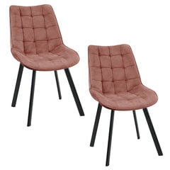 комплект из 2 стульев Akord SJ.22, розовый цена и информация | Стулья для кухни и столовой | pigu.lt