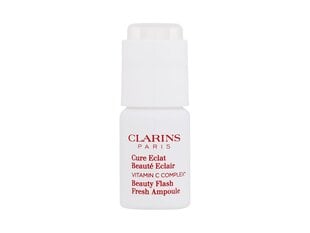 Сыворотка для лица Clarins Beauty Flash Fresh Ampoule, 8 мл цена и информация | Сыворотки для лица, масла | pigu.lt