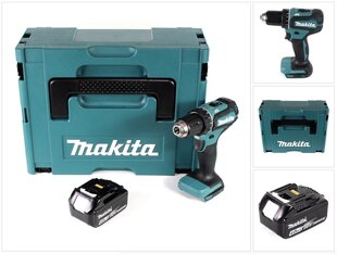 Аккумуляторная дрель-шуруповерт Makita DDF 485 M1J 18 В 50 Нм Makpac + 1х аккумулятор 4,0 Ач + без блока зарядки цена и информация | Шуруповерты, дрели | pigu.lt