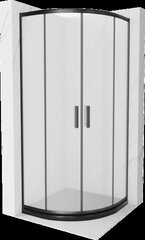 Pusapvalė dušo kabina Mexen Rio F su padėklu ir sifonu, Black, matinė, 90 x 90 cm kaina ir informacija | Dušo kabinos | pigu.lt