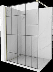 Walk-in dušo sienelė Mexen Kioto, juoda, 100 x 200 cm цена и информация | Душевые двери и стены | pigu.lt