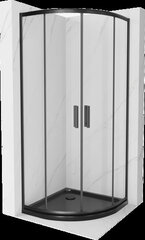 Pusapvalė dušo kabina Mexen Rio F su padėklu ir sifonu, Black, 80 x 80 cm kaina ir informacija | Dušo kabinos | pigu.lt
