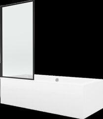 Vonia Mexen Cube su apdaila ir stiklo sienele, 170x80 cm + 70 cm, white+I/swing/black frame kaina ir informacija | Vonios | pigu.lt