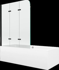Vonia Mexen Cube su apdaila ir stiklo sienele, 180x80 cm + 120 cm, white+III/fold/black цена и информация | Для ванны | pigu.lt