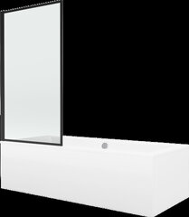 Vonia Mexen Cube su apdaila ir stiklo sienele, 180x80 cm + 70 cm, white+I/swing/black frame kaina ir informacija | Vonios | pigu.lt