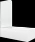 Vonia Mexen Cubik su apdaila ir stiklo sienele, 150x70 cm + 75 cm, white+I/swing/chrome kaina ir informacija | Vonios | pigu.lt