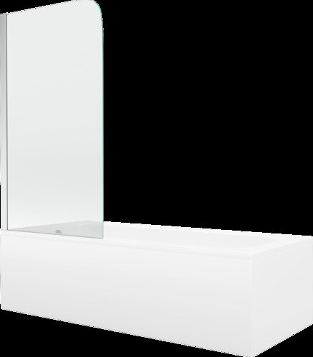 Vonia Mexen Vega su apdaila ir stiklo sienele, 150x70 cm + 80 cm, white+I/swing/chrome цена и информация | Vonios | pigu.lt