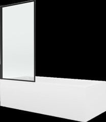 Vonia Mexen Vega su apdaila ir stiklo sienele, 150x70 cm + 80 cm, white+I/swing/black frame kaina ir informacija | Vonios | pigu.lt