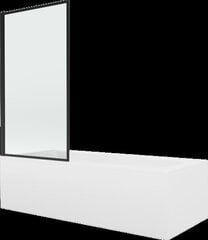 Vonia Mexen Vega su apdaila ir stiklo sienele, 160x70 cm + 70 cm, white+I/swing/black frame kaina ir informacija | Vonios | pigu.lt