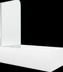 Vonia Mexen Vega su apdaila ir stiklo sienele, 180x80 cm + 80 cm, white+I/swing/chrome kaina ir informacija | Vonios | pigu.lt