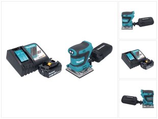 Аккумуляторная шлифовальная машинка Makita DBO 484 RF1 18 В 112 x 102 мм + 1х аккумулятор 3,0 Ач + устройство для зарядки цена и информация | Шлифовальные машины | pigu.lt