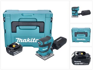 Аккумуляторная шлифовальная машина Makita DBO 484 M1J 18 В 112 x 102 мм + 1х аккумулятор 4,0 Ач + Makpac - без зарядного блока цена и информация | Шлифовальные машины | pigu.lt