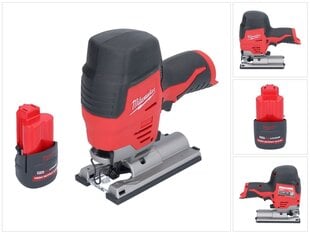 Аккумуляторный узкий лобзик Milwaukee M12 JS-251 12 В + 1х аккумулятор 2,5 Ач - без зарядного блока цена и информация | Пилы, циркулярные станки | pigu.lt