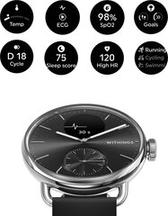 Withings Scanwatch 2, 38 мм, черный цена и информация | Смарт-часы (smartwatch) | pigu.lt