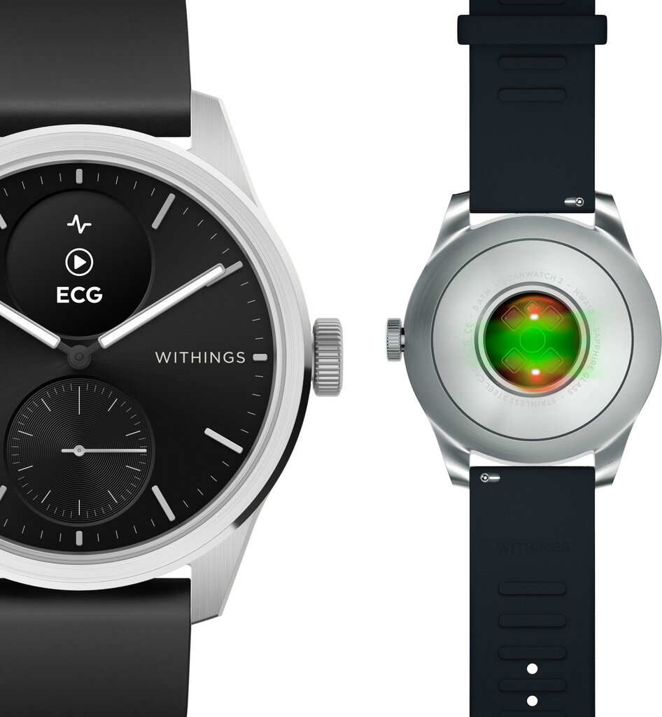 Withings Scanwatch 2 Black цена и информация | Išmanieji laikrodžiai (smartwatch) | pigu.lt