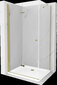 Dušo kabina Mexen Lima su padėklu ir sifonu, Gold+White/Gold, 70 x 80 cm kaina ir informacija | Dušo kabinos | pigu.lt