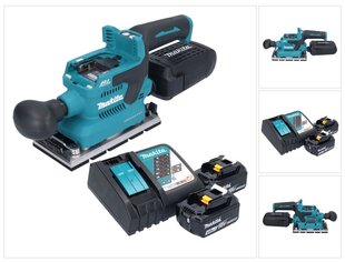 Аккумуляторная шлифовальная машинка Makita DBO 381 RMU 18 В 93 x 185 мм + 2х аккумулятора 4,0 Ач + устройство для зарядки цена и информация | Шлифовальные машины | pigu.lt