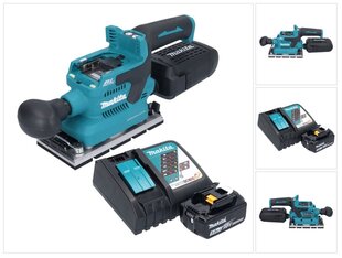 Аккумуляторная шлифовальная машинка Makita DBO 381 RT1U 18 В 93 х 185 мм + 1х аккумулятор 5,0 Ач + устройство для зарядки цена и информация | Шлифовальные машины | pigu.lt