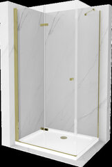 Dušo kabina Mexen Lima su padėklu ir sifonu, Gold+White/Gold, 90 x 70 cm kaina ir informacija | Dušo kabinos | pigu.lt