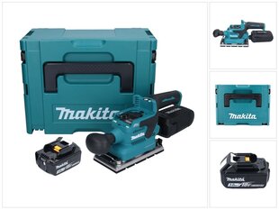 Аккумуляторная шлифовальная машинка Makita DBO 381 F1JU 18 В 93 x 185 мм + 1x аккумулятор 3,0 Ач + Makpac - без устройства для зарядки цена и информация | Шлифовальные машины | pigu.lt