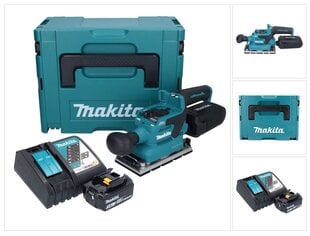 Аккумуляторная шлифовальная машинка Makita DBO 381 RF1JU 18 В 93 x 185 мм + 1х аккумулятор 3,0 Ач + устройство для зарядки + Makpac цена и информация | Шлифовальные машины | pigu.lt