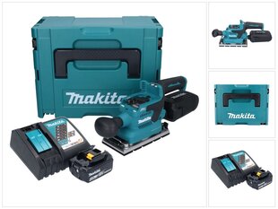 Аккумуляторная шлифовальная машинка Makita DBO 381 RM1JU 18 В 93 x 185 мм + 1x аккумулятор 4,0 Ач + зарядный блок + Makpac цена и информация | Шлифовальные машины | pigu.lt