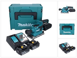 Аккумуляторная шлифовальная машина Makita DBO 381 RTJU 18 В 93 x 185 мм + 2х аккумулятора 5,0 Ач + зарядный блок + Makpac цена и информация | Шлифовальные машины | pigu.lt