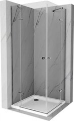 Dušo kabina Mexen Roma DUO su padėklu ir sifonu, Chromas, 80 x 70 cm kaina ir informacija | Dušo kabinos | pigu.lt