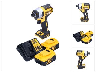 Akumuliatorinis smūginis veržliaraktis DeWalt DCF 887 P2 18 V 205 Nm 1/4" + 2x akumuliatoriai 5,0 Ah + įkroviklis kaina ir informacija | Suktuvai, gręžtuvai | pigu.lt