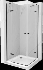 Dušo kabina Mexen Roma DUO su padėklu ir sifonu, Black+White/Black, 70 x 70 cm kaina ir informacija | Dušo kabinos | pigu.lt