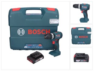 Professional akumuliatorinis smūginis gręžtuvas Bosch GSB 18 V 45 Nm + 1x 2,0 Ah baterija + L dėklas - be įkroviklio kaina ir informacija | Suktuvai, gręžtuvai | pigu.lt