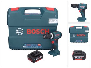 Профессиональная аккумуляторная ударная дрель Bosch GSB 18V-45 18 В 45 Нм + 1х аккумулятор 5,0 Ач + L кейс - без зарядного блока цена и информация | Шуруповерты, дрели | pigu.lt