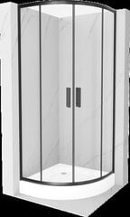 Pusapvalė dušo kabina Mexen Rio su padėklu ir sifonu, Black, 80 x 80 cm kaina ir informacija | Dušo kabinos | pigu.lt