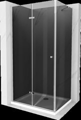 Dušo kabina Mexen Lima su padėklu ir sifonu, Graphite+White/Chrome, 80 x 110 cm kaina ir informacija | Dušo kabinos | pigu.lt