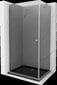 Dušo kabina Mexen Pretoria su padėklu ir sifonu, Grafitas + juodas/chromas, 90 x 110 cm kaina ir informacija | Dušo kabinos | pigu.lt