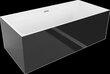 Vonia Mexen Nita, 170 x 80 cm, White/Black+Chrome цена и информация | Vonios | pigu.lt