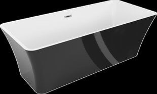 Vonia Mexen Tonia, 170 x 75 cm, White/Black+Chrome цена и информация | Для ванны | pigu.lt