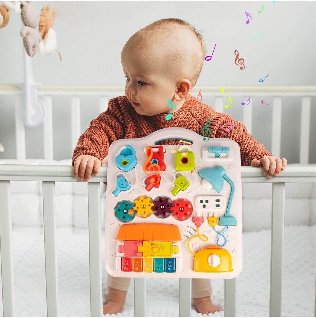 Interaktyvus lavinamasis muzikinis staliukas su manipuliavimo lenta цена и информация | Žaislai kūdikiams | pigu.lt