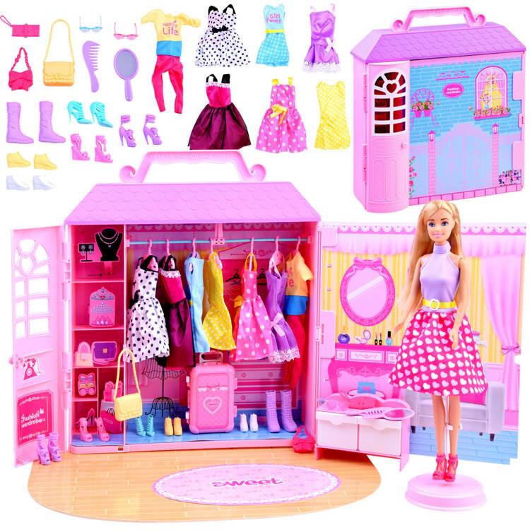 Lėlė Anlily su drabužių spinta цена и информация | Žaislai mergaitėms | pigu.lt