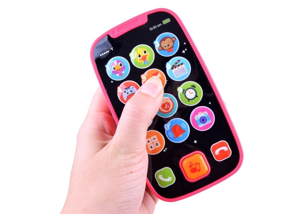 Vaikiškas interaktyvus telefonas Hola, rožinis kaina ir informacija | Žaislai kūdikiams | pigu.lt