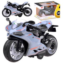 Žaislinis motociklas Diecast, pilkas kaina ir informacija | Žaislai berniukams | pigu.lt