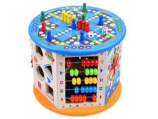 Edukacinis medinis kubas su labirintu 8in1 Jokomisiada kaina ir informacija | Lavinamieji žaislai | pigu.lt