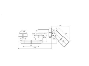 SIFONAS DUŠ PAD 1 1/2X40/50 BE VENTILIO цена и информация | Сифоны | pigu.lt