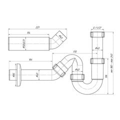 Sifonas Aniplast DY0136EU,  1 1/2 x 40, be ventilio цена и информация | Сифоны | pigu.lt