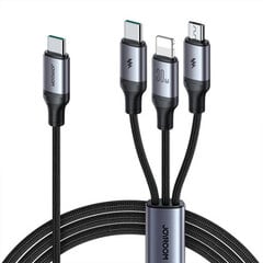 Cable Speedy  USB Joyroom SA21-1T3, 3 in 1| 30W|Cable 1.2m (black) цена и информация | Кабели для телефонов | pigu.lt