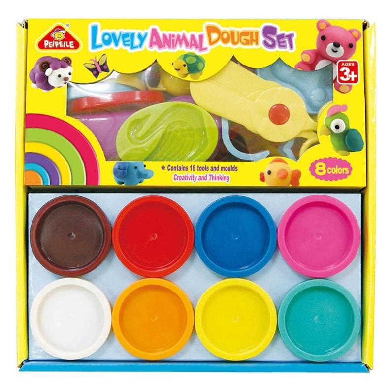 Modelino rinkinys Peipeile Lovely Animal Dough Set kaina ir informacija | Piešimo, tapybos, lipdymo reikmenys | pigu.lt